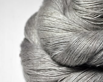 Old silver spoon - Merino / Silk / Yak Lace Yarn - MerSiYak - Hand Dyed Yarn - Wolle handgefärbt - DyeForYarn