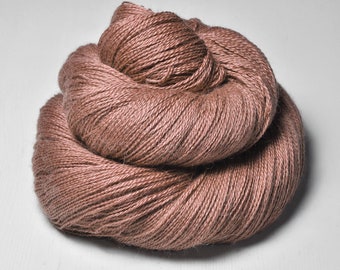 Rotten chestnut cream macaron - Baby Alpaca / Silk Lace Yarn - Hand Dyed Yarn - Wolle handgefärbt - DyeForYarn