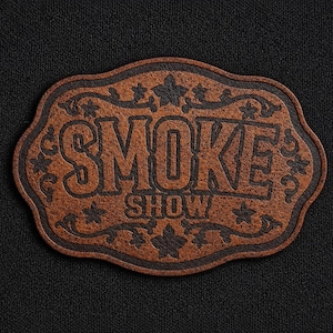 Smoke Show Morale Patch | Laser Engraved Leather Patch | Hook and Loop Tactical Patch | Funny Veteran Gift