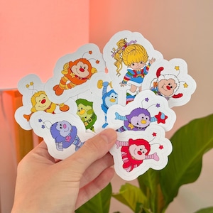 Rainbow Brite & Sprites Sticker Pack (9 pack), Gloss Sticker, Waterproof Sticker, Journaling Stickers, 80's Stickers, Colourful Stickers