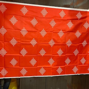 green/red/ yellow Rangoli down cloth for housewarming decor/column design cloth for decor