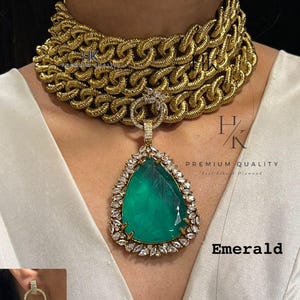 premium kwaliteit smaragdgroen trending hanger doublets ketting set met oorbellen/ketting stijl kettingen