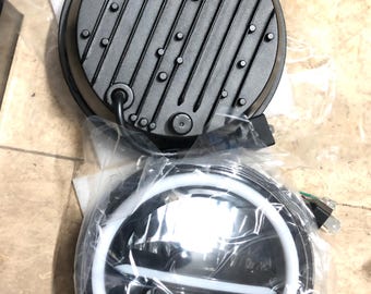 Par de faros delanteros LED de 7 pulgadas con Angel Eyes / Ajuste universal para Jeep Wrangler JK TJ, Suzuki Samurai y Land Rover Defender