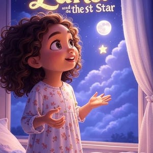 Luna and the Lost Star – Printable Kids Bedtime Storybook | Digital Download | Magical Night Adventure for Children
