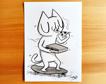 Cruisin' - Original Ink Drawing