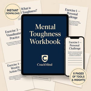Mental Toughness Workbook for Athletes and Coaches | Sports Mindset Training | Printable Psychology Journal | Build Resilience and Focus