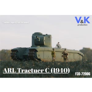 ARL Tracteur C French Military Prototype Superheavy Tank Scale Model Kit 1/72 1/35