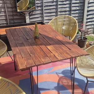 Handmade Upcycled Garden Dining Table – Rustic Charm with a Sustainable Twist