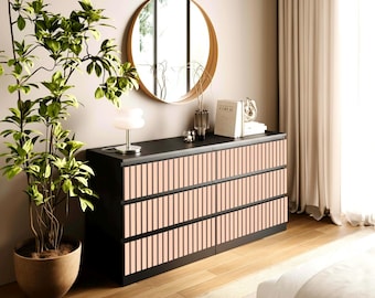 18pcs.  DIY Furniture Decor Slats for IKEA Malm | Adhesive Wood Strips | Furniture Redesign | Wood Slats for Drawers |