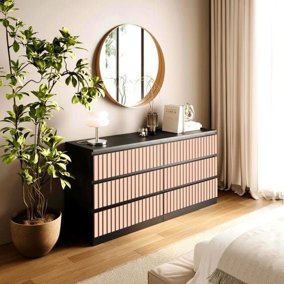 18tlg. DIY Möbel Dekor Leistenleisten für IKEA Malm | Klebeleisten Holz | Möbel Neugestaltung | Holzleisten für Schubladen