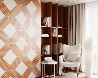 20 piezas: Paneles de listones de pared modernos / Tiras decorativas 3D para paredes de acento / Paneles de imitación madera DIY para el hogar y la oficina