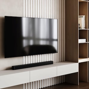 18-pcs. Luxury HDF Wall Panels | Peel & Stick Decorative Slats | Modern Accent Wall for Living Room and Office | Scandinavian Style Wall Art