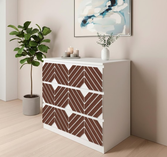 Chevron Wood Overlay for IKEA Malm Dresser | Decorative HDF Furniture Panels | Modern Geometric Facade - Etsy Chevron Wood Overlay for IKEA Malm Dresser | Decorative HDF Furniture Panels | Modern Geometric Facade - Etsy