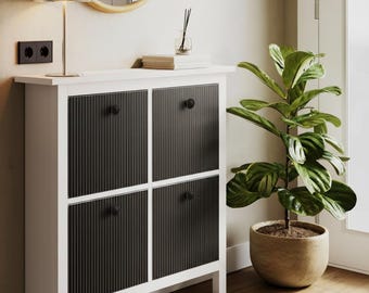 Hemnes-kasttransformatiekit | Aangepaste HDF decoratieve deuroverlays | Getextureerde HDF-schil-en-plakpanelen | Stijlvolle deur-make-overset
