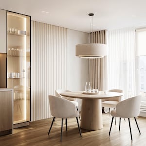 PACK 18 - Transformeer je muren | Zelfgemaakte HDF-lamellen | Peel & Stick moderne wandpanelen voor thuis of op kantoor | Eenvoudige installatie | Woonkamer