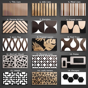 18 pièces - Ensemble de superposition de meubles de style scandinave | Lattes décoratives HDF pour IKEA Malm | Panneaux modernes en bois texturé | Relooking de commode DIY