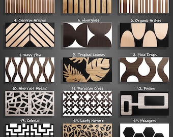 18-delig - Scandinavische meubeloverlayset | Decoratieve HDF-latten voor IKEA Malm | Moderne houtstructuurpanelen | Zelfgemaakte dressoir make-over