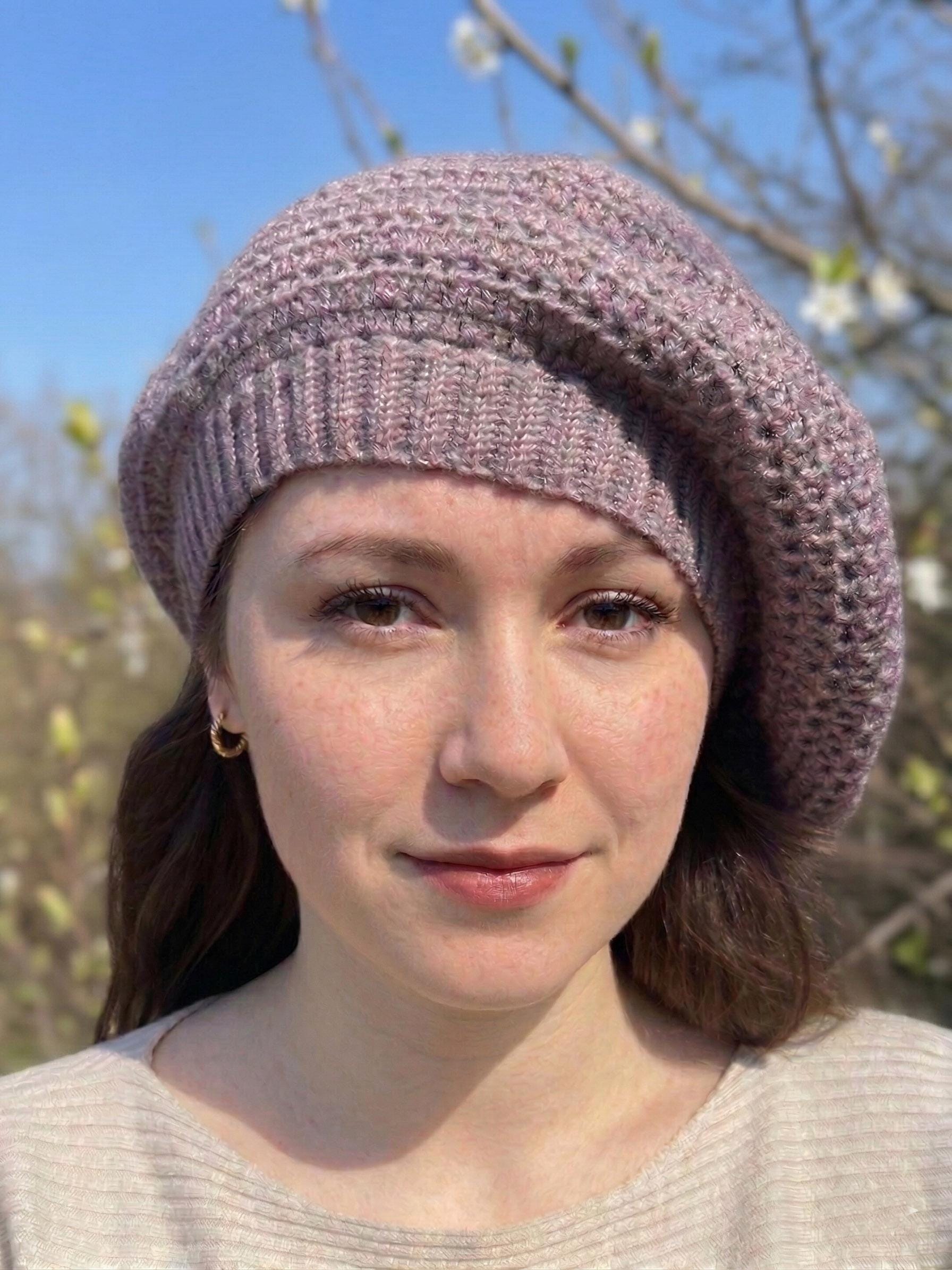 4424 Slouchy Berets Soft Comfy Knitted Cap Oversized Painter Hat Wool Blend Oversized Slouchy Berets - Etsy main image 2