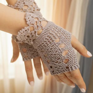 Romantic Lace Fingerless Gloves Crochet Pattern PDF, Coquette Style, Regency-Inspired Accessory, Instant Download