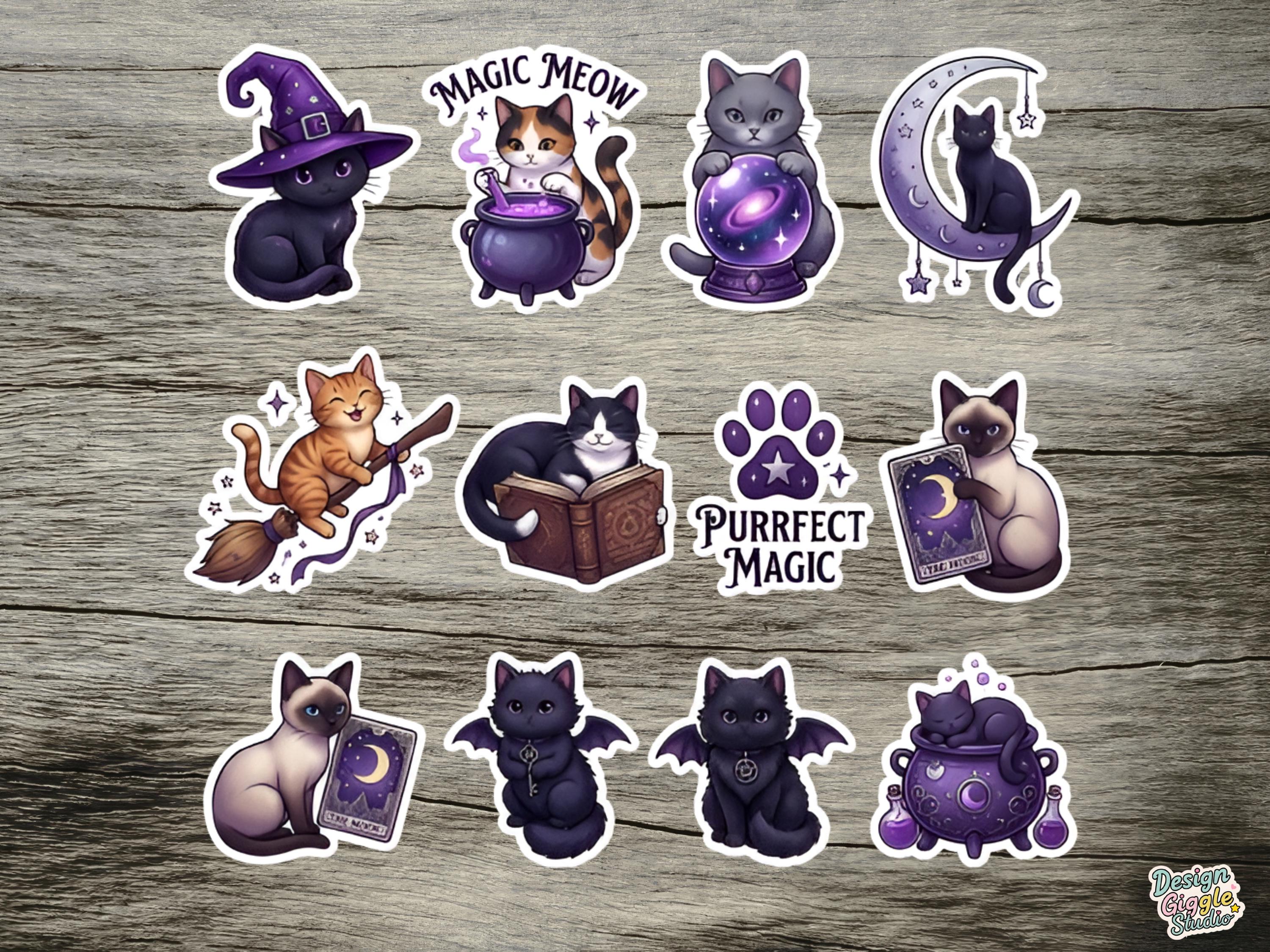 150 Cute Cat Sticker Bundle PNG | Kawaii Cat Stickers Pack| Coffee ...