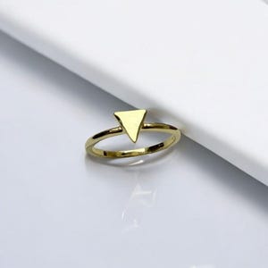 Triangle ring, geometric ring, silver ring, gold ring, boho ring bohemian ring triangle gold ring gold triangle ring modern gold ring chunky