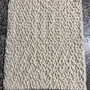 Handmade Ivory Pebble Wool Rug | Chunky Loop Area Rug | Natural Wool Carpet | Modern Minimalist Living Room Rug | Soft Textured Home Decor