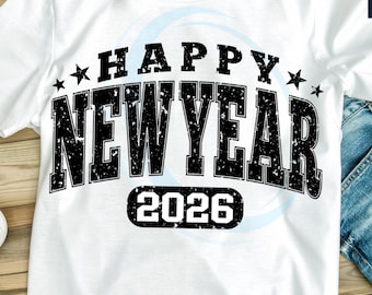 Happy New Year 2026 SVG | New Year's Eve Cricut Design (Digital Download)