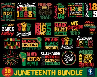 Juneteenth SVG Bundle, Black History PNG, African American Shirt Design, Freedom Day Cricut Files, Sublimation Download