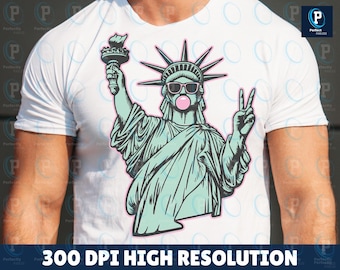 Freiheitsstatue 4th of Juli PNG - Clipart als digitaler Download