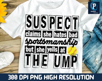 Funny Softball Umpire Quote PNG: Distressed & Simple Designs (Digital Download