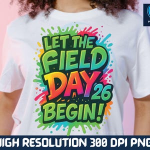 Elementary Field Day 2025 teacher and student matching shirt graphic PNG file