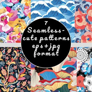 Seamless Digital Paper Pack - 7 High-Resolution Textures