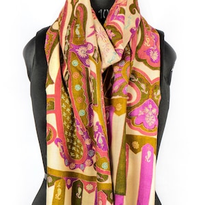 Colourful Pure Pashmina Shawl – Hand Embroidered Needle Work Paisley & Floral Wrap – Soft Multicolour Winter Shawl – Artisan Pashmina shawl