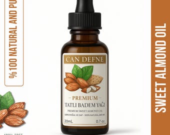Aceite de almendras dulces: Hidratante 100 % puro prensado en frío - 20 ml