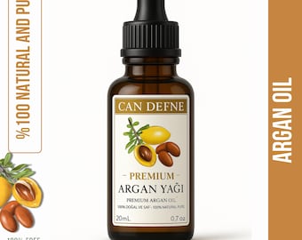 Organic Argan Oil: Cold Pressed Face, Hair & Nail Moisturizer - 20ml