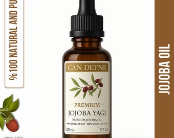 Pure Jojoba Oil: Natural Face & Hair Moisturizer, Makeup Remover - 20ml