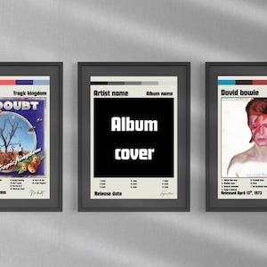 Personalisiertes Album Cover Art Print: Personalisiertes Musik Poster, A4 Größe