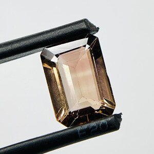 Bi-Color Pink Tourmaline Gemstone: 1.55 Ct Octagon Cut for Ring/Pendant