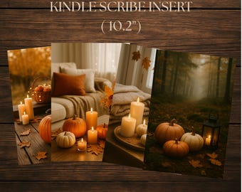Autumn Kindle Scribe Inserts: Cozy Fall E-Reader Templates (Digital Download)