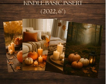 Autumn Kindle Insert Set: Gemütliche, saisonale E-Reader Vorlagen (Digitaler Download)