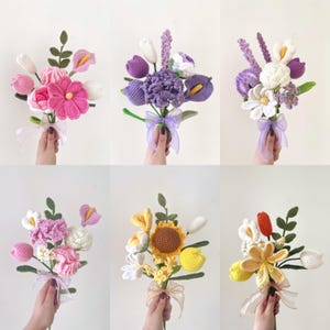 Personalized Crochet Flower Bouquet: Eternal Yarn Floral Keepsake