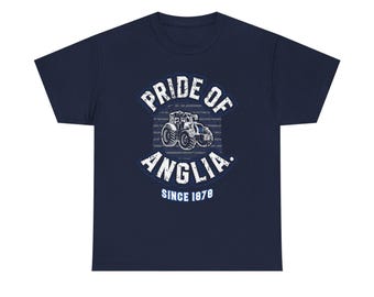 Pride of Anglia T-Shirt Seit 1878 | Blauer Traktor Erbs | Suffolk Fussballfan