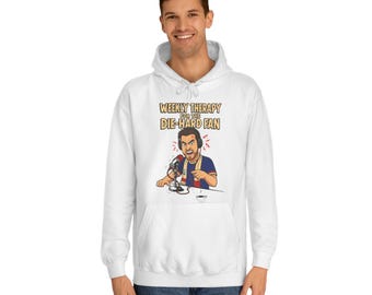 Wöchentlicher Therapie Hoodie | Terrasse Farben | Für laute Fußballfans, die alles aus sich rauslassen