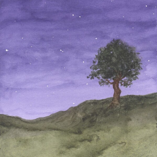 Bright Star Original Watercolor Painting