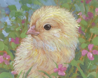 Spring Chick 5x7 Signed Print