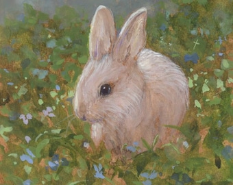 Spring Bunny 5x7 Signed Print