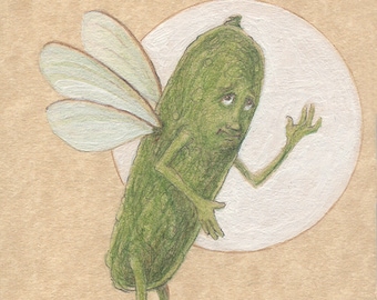 Flying Pickle 5x7 Signed Print