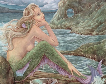 Awaiting Love Mermaid 8.5x11 Signed Print