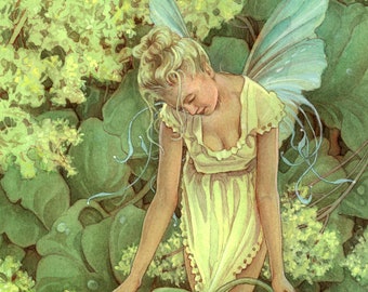 Impresión firmada de The Dew Faery de 8,5 x 11 pulgadas