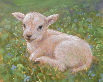 Spring Lamb 5x7 Signed Print